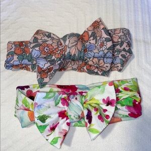 Baby Bling Floral Bow Headbands Set